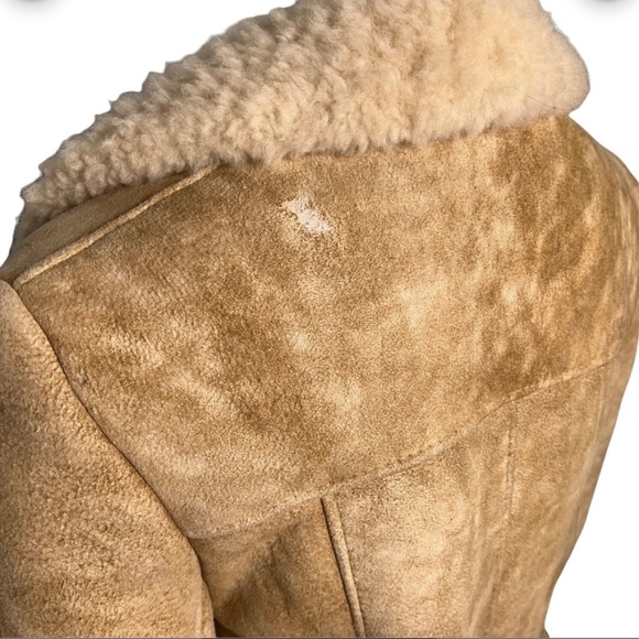 Vintage 70s The Shearling Market NYC Long Coat Double Breasted size small - Picture 5 of 12